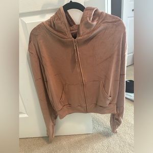 SKIMS velvour hoodie in Clay